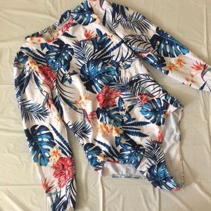 One piece swimsuit floral